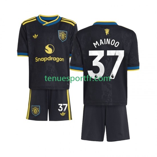 Kit Enfant Maillot Troisième Manchester United Kobbie Mainoo 37 2025-2026 à Manches Courtes