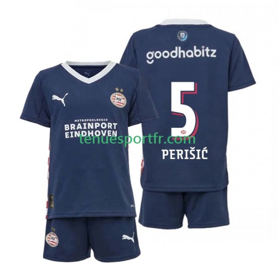 Kit Enfant Maillot Extérieur PSV Eindhoven Ivan Perisic 5 2025-2026 à Manches Courtes