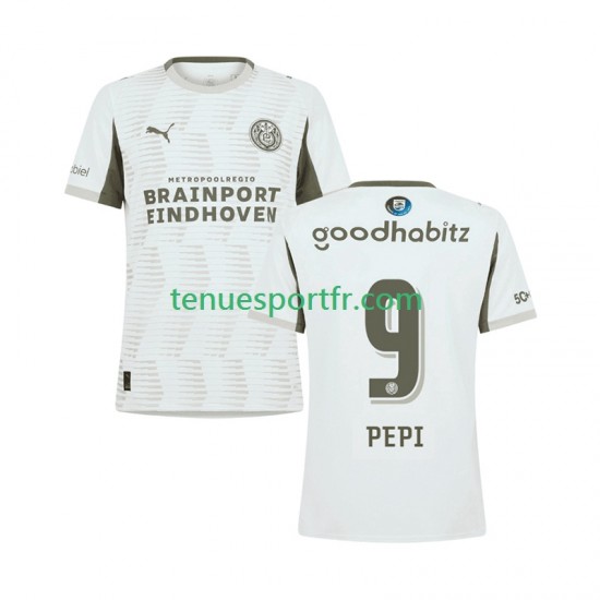 Homme Maillot Troisième PSV Eindhoven Ricardo Pepi 9 2025-2026 à Manches Courtes