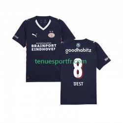 Homme Maillot Extérieur PSV Eindhoven Sergino Dest 8 2025-2026 à Manches Courtes