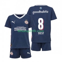 Kit Enfant Maillot Extérieur PSV Eindhoven Sergino Dest 8 2025-2026 à Manches Courtes