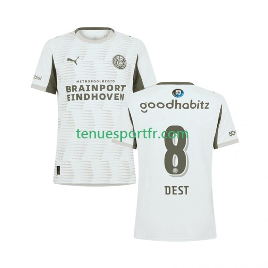 Homme Maillot Troisième PSV Eindhoven Sergino Dest 8 2025-2026 à Manches Courtes