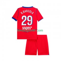Kit Enfant Maillot Troisième Paris Saint-Germain Bradley Barcola 29 2025-2026 à Manches Courtes