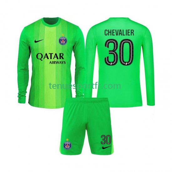Kit Enfant Maillot Extérieur Paris Saint-Germain Gardien Lucas Chevalier 30 2025-2026 à Manches Longues