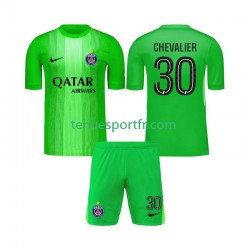 Kit Enfant Maillot Extérieur Paris Saint-Germain Gardien Lucas Chevalier 30 2025-2026 à Manches Courtes