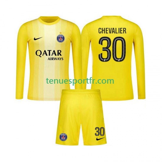 Kit Enfant Maillot Troisième Paris Saint-Germain Gardien Lucas Chevalier 30 2025-2026 à Manches Longues