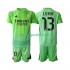 Kit Enfant Maillot Extérieur Real Madrid Gardien Andriy Lunin 13 2025-2026 à Manches Courtes
