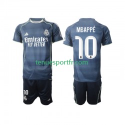 Kit Enfant Maillot Extérieur Real Madrid Kylian Mbappe 10 2025-2026 à Manches Courtes