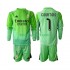 Kit Enfant Maillot Extérieur Real Madrid Thibaut Courtois 1 2025-2026 à Manches Longues