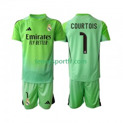 Kit Enfant Maillot Extérieur Real Madrid Thibaut Courtois 1 2025-2026 à Manches Courtes
