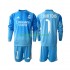Kit Enfant Maillot Domicile Real Madrid Thibaut Courtois 1 2025-2026 à Manches Longues
