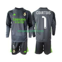 Kit Enfant Maillot Troisième Real Madrid Thibaut Courtois 1 2025-2026 à Manches Longues