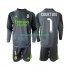 Kit Enfant Maillot Troisième Real Madrid Thibaut Courtois 1 2025-2026 à Manches Longues