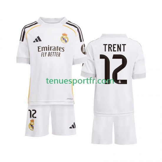 Kit Enfant Maillot Domicile Real Madrid Trent Alexander-Arnold 12 2025-2026 à Manches Courtes