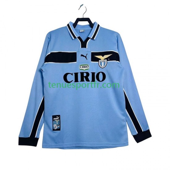 Homme Maillot Retro Domicile SS Lazio 1998 1999 à Manches Longues