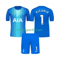Kit Enfant Maillot Extérieur Tottenham Hotspur Gardien Guglielmo Vicario 1 2025-2026 à Manches Courtes