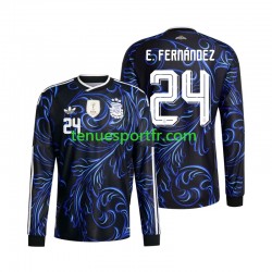 Homme Maillot Extérieur Argentine Enzo Fernandez 24 World Cup 2026 à Manches Longues