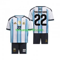 Kit Enfant Maillot Domicile Argentine Franco Mastantuono 22 World Cup 2026 à Manches Courtes