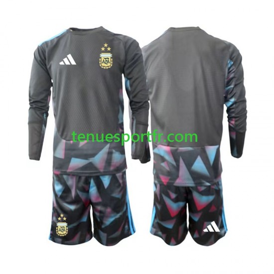 Kit Enfant Maillot Domicile Argentine Gardien World Cup 2026 à Manches Longues