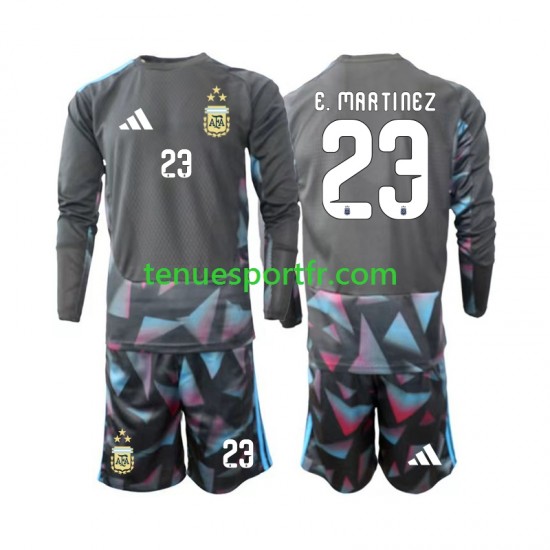 Kit Enfant Maillot Domicile Argentine Gardien Emiliano Martinez 23 World Cup 2026 à Manches Longues