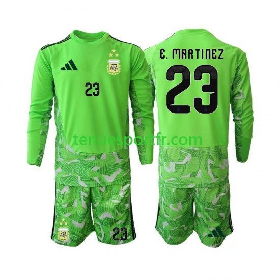 Kit Enfant Maillot Troisième Argentine Gardien Emiliano Martinez 23 World Cup 2026 à Manches Longues