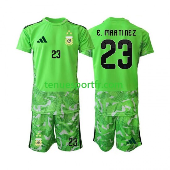 Kit Enfant Maillot Troisième Argentine Gardien Emiliano Martinez 23 World Cup 2026 à Manches Courtes