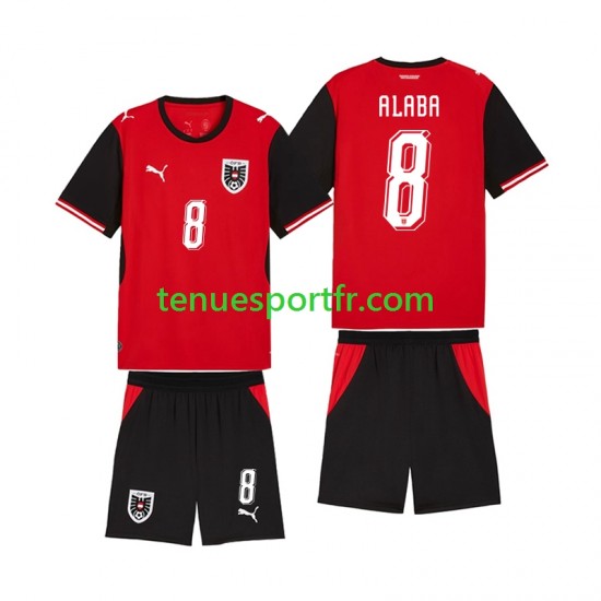 Kit Enfant Maillot Domicile Autriche David Alaba 8 World Cup 2026 à Manches Courtes