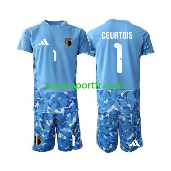 Kit Enfant Maillot Domicile Belgique Gardien Thibaut Courtois 1 World Cup 2026 à Manches Courtes