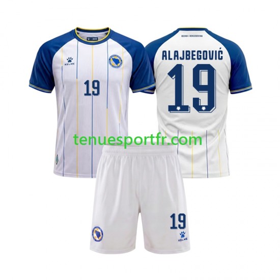 Kit Enfant Maillot Extérieur Bosnie Herzégovine Kerim Alajbegovic 19 World Cup 2026 à Manches Courtes