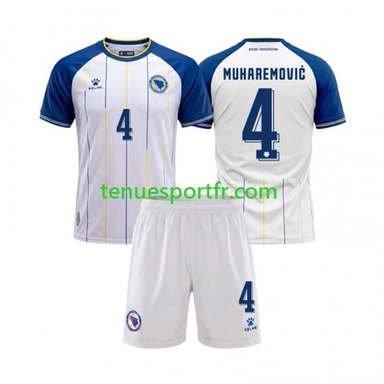 Kit Enfant Maillot Extérieur Bosnie Herzégovine Tarik Muharemovic 4 World Cup 2026 à Manches Courtes