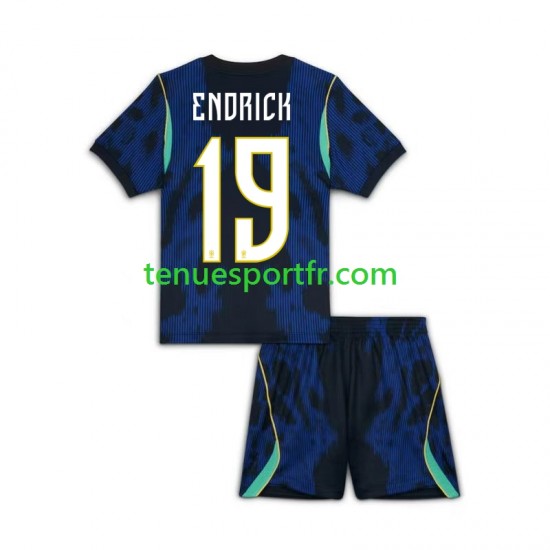 Kit Enfant Maillot Extérieur Brésil Endrick 19 World Cup 2026 à Manches Courtes