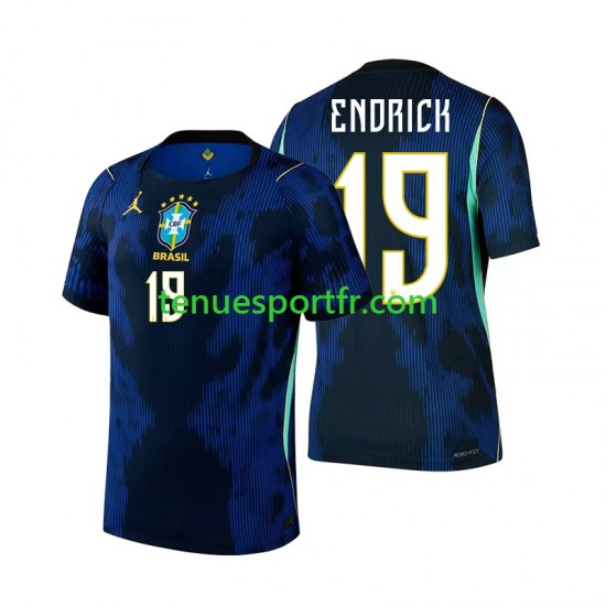 Homme Maillot Extérieur Brésil Endrick 19 World Cup 2026 à Manches Courtes