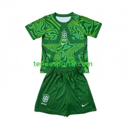 Kit Enfant Maillot Extérieur Brésil Gardien World Cup 2026 à Manches Courtes