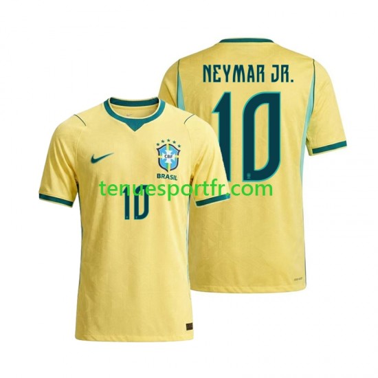 Homme Maillot Domicile Brésil Neymar JR 10 World Cup 2026 à Manches Courtes