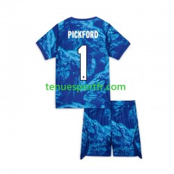 Kit Enfant Maillot Troisième Angleterre Gardien Jordan Pickford 1 World Cup 2026 à Manches Courtes
