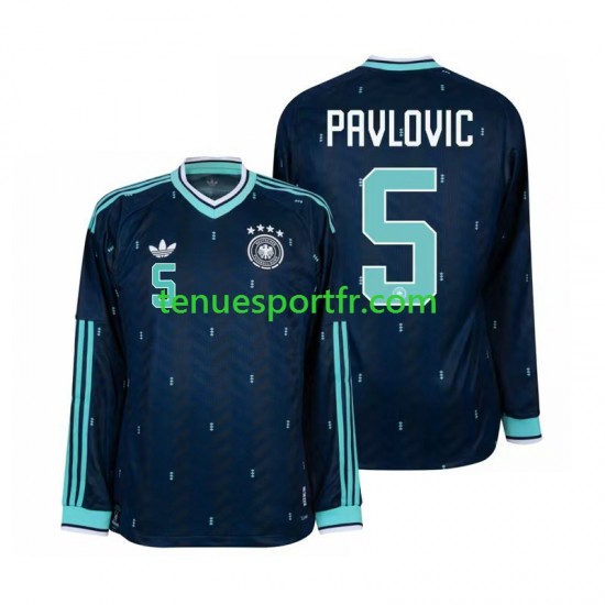 Homme Maillot Extérieur Allemagne Aleksandar Pavlovic 5 World Cup 2026 à Manches Longues