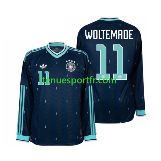 Homme Maillot Extérieur Allemagne Nick Woltemade 11 World Cup 2026 à Manches Longues