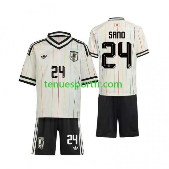Kit Enfant Maillot Extérieur Japon Kaishu Sano 24 World Cup 2026 à Manches Courtes