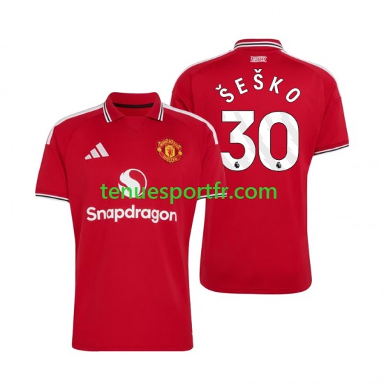 Homme Maillot Domicile Manchester United Benjamin Sesko 30 2026-2027 à Manches Courtes
