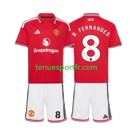Kit Enfant Maillot Domicile Manchester United Bruno Fernandes 8 2026-2027 à Manches Courtes