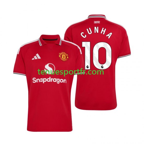Homme Maillot Domicile Manchester United Matheus Cunha 10 2026-2027 à Manches Courtes