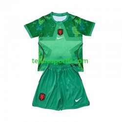 Kit Enfant Maillot Troisième Pays-Bas Gardien World Cup 2026 à Manches Courtes