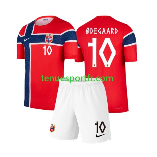 Kit Enfant Maillot Domicile Norvège Martin Odegaard 10 World Cup 2026 à Manches Courtes