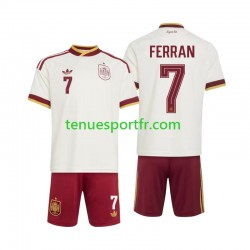 Kit Enfant Maillot Extérieur Espagne Ferran Torres 7 World Cup 2026 à Manches Courtes