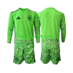 Kit Enfant Maillot Espagne Gardien 6th Green color World Cup 2026 à Manches Longues