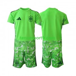 Kit Enfant Maillot Espagne Gardien 6th Green color World Cup 2026 à Manches Courtes