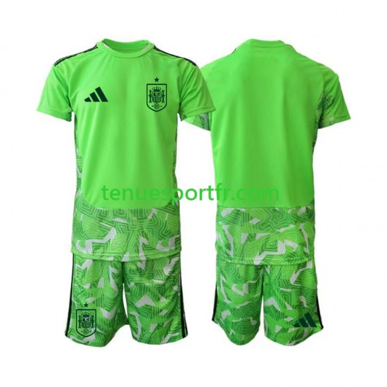 Kit Enfant Maillot Espagne Gardien 6th Green color World Cup 2026 à Manches Courtes