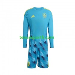 Kit Enfant Maillot Domicile Espagne Gardien World Cup 2026 à Manches Longues