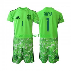 Kit Enfant Maillot Espagne Gardien David Raya 1 6th Green color World Cup 2026 à Manches Courtes