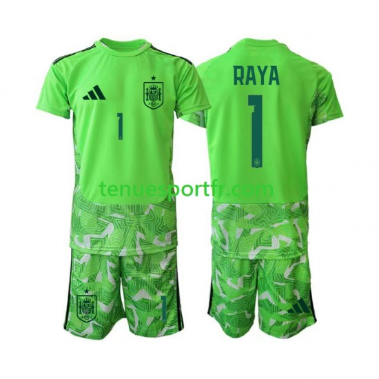 Kit Enfant Maillot Espagne Gardien David Raya 1 6th Green color World Cup 2026 à Manches Courtes